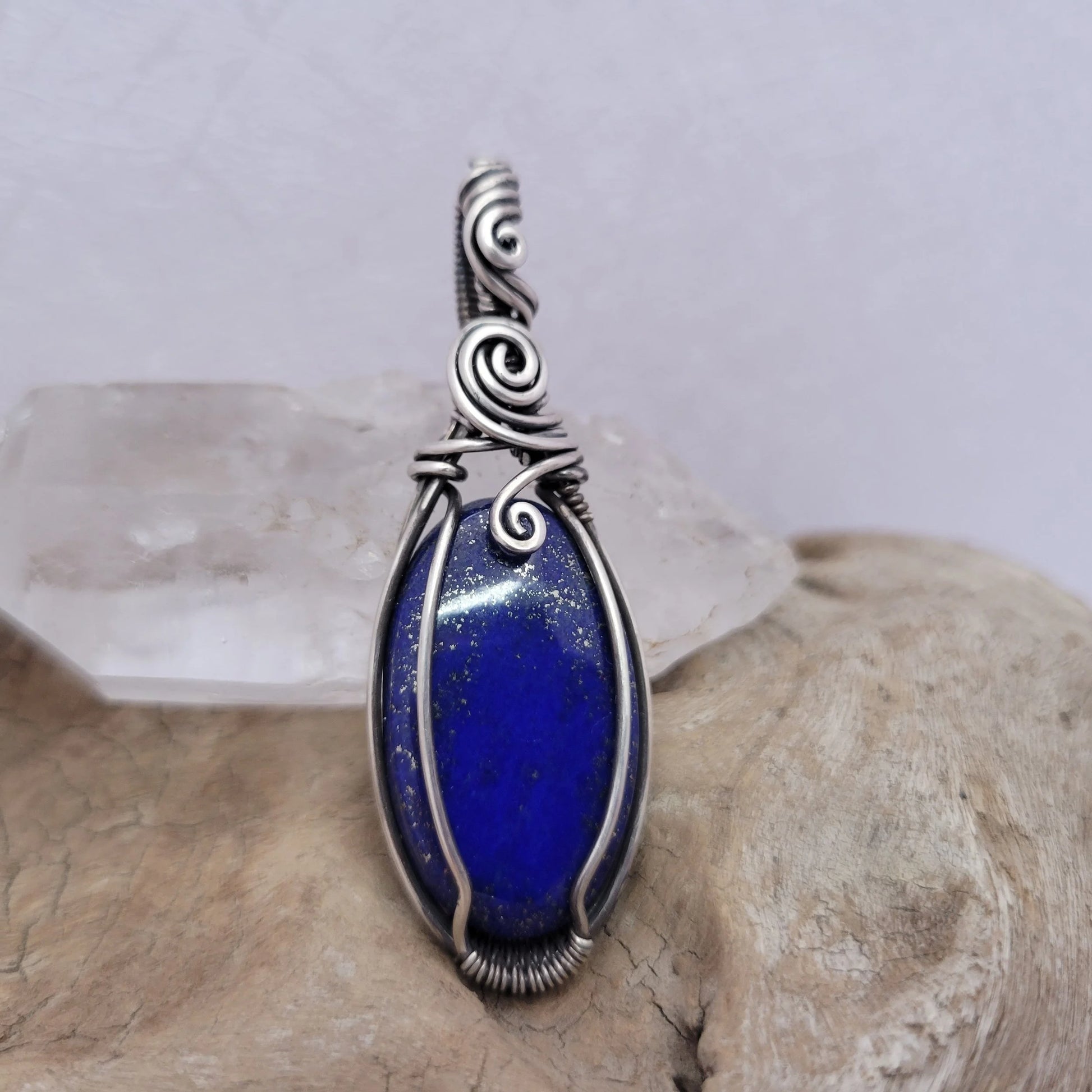 Handcrafted Lapis Lazuli Sterling Silver Pendant Necklace — product image 6