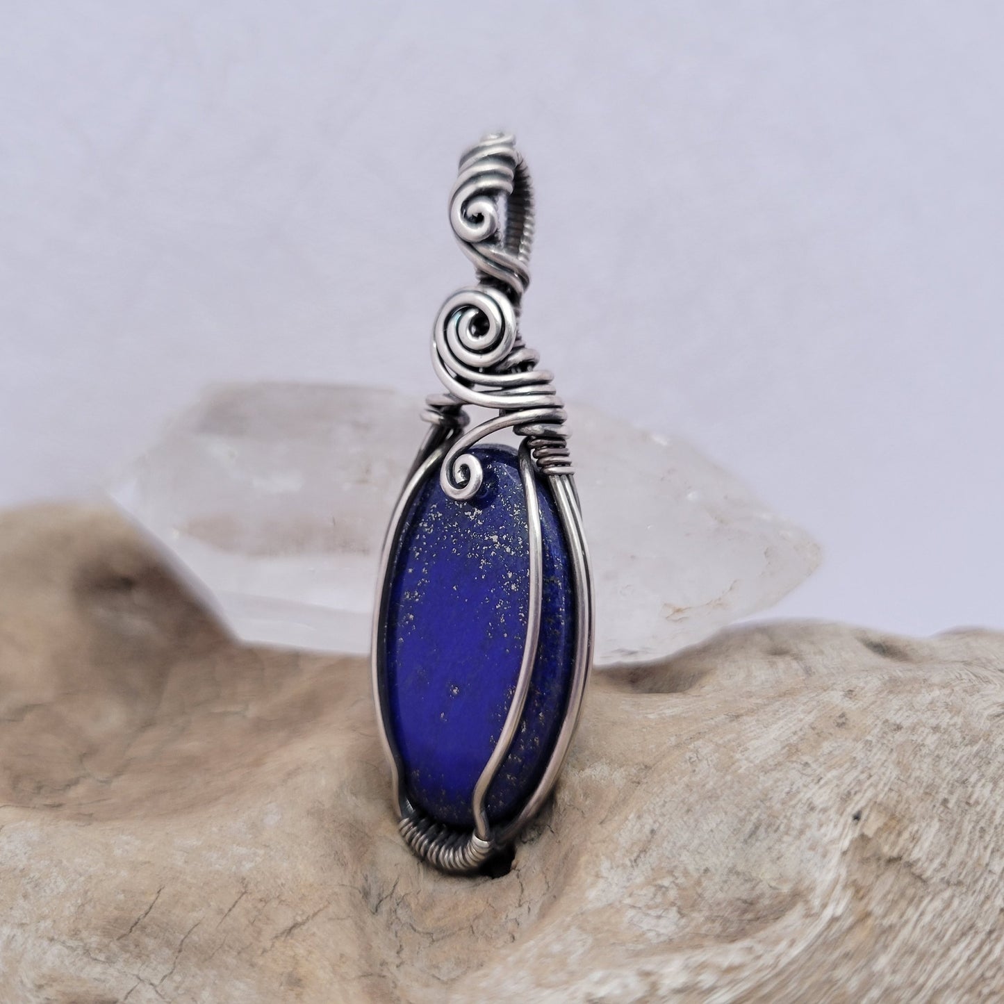 Handcrafted Lapis Lazuli Sterling Silver Pendant Necklace — product image 8