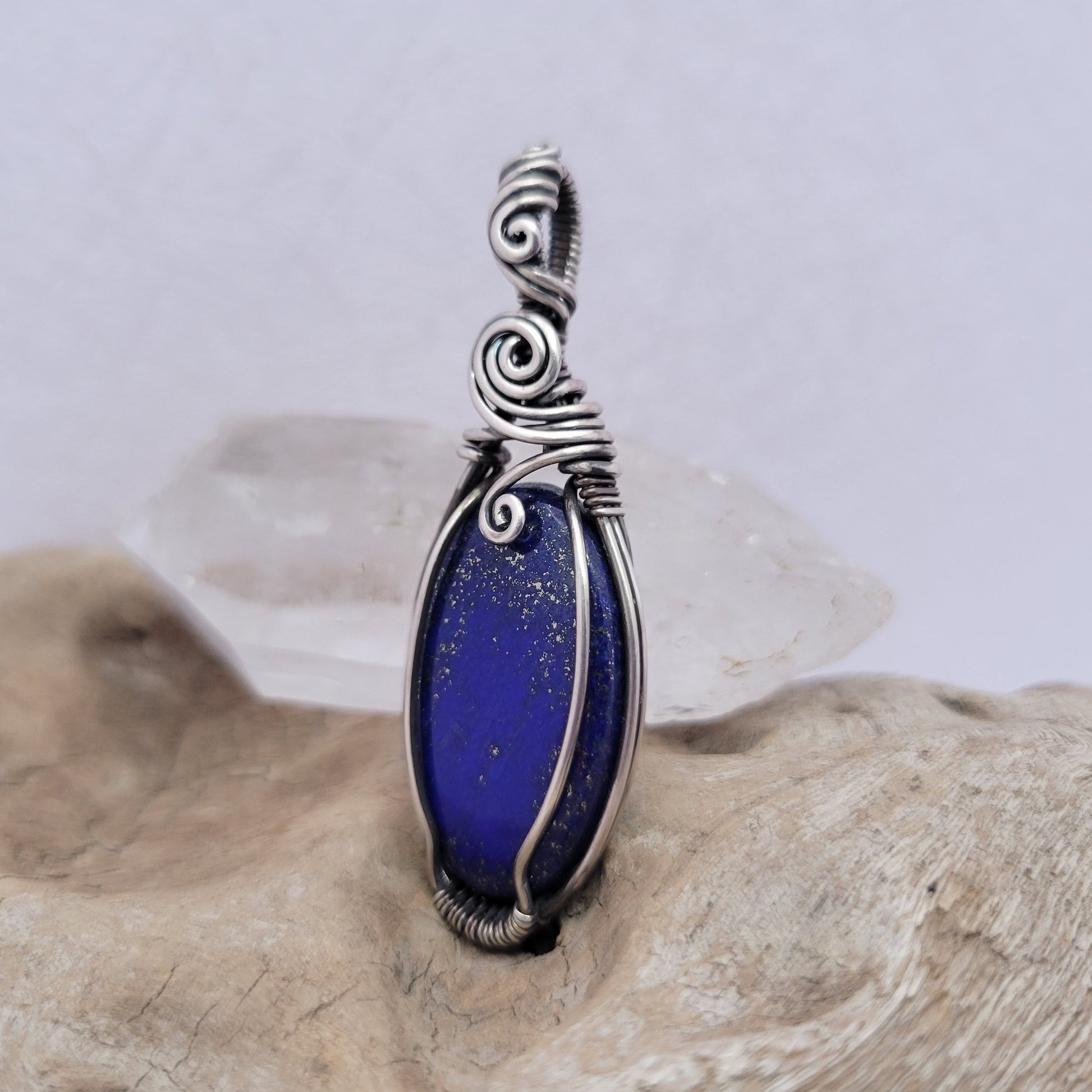 Handcrafted Lapis Lazuli Sterling Silver Pendant Necklace — product image 8