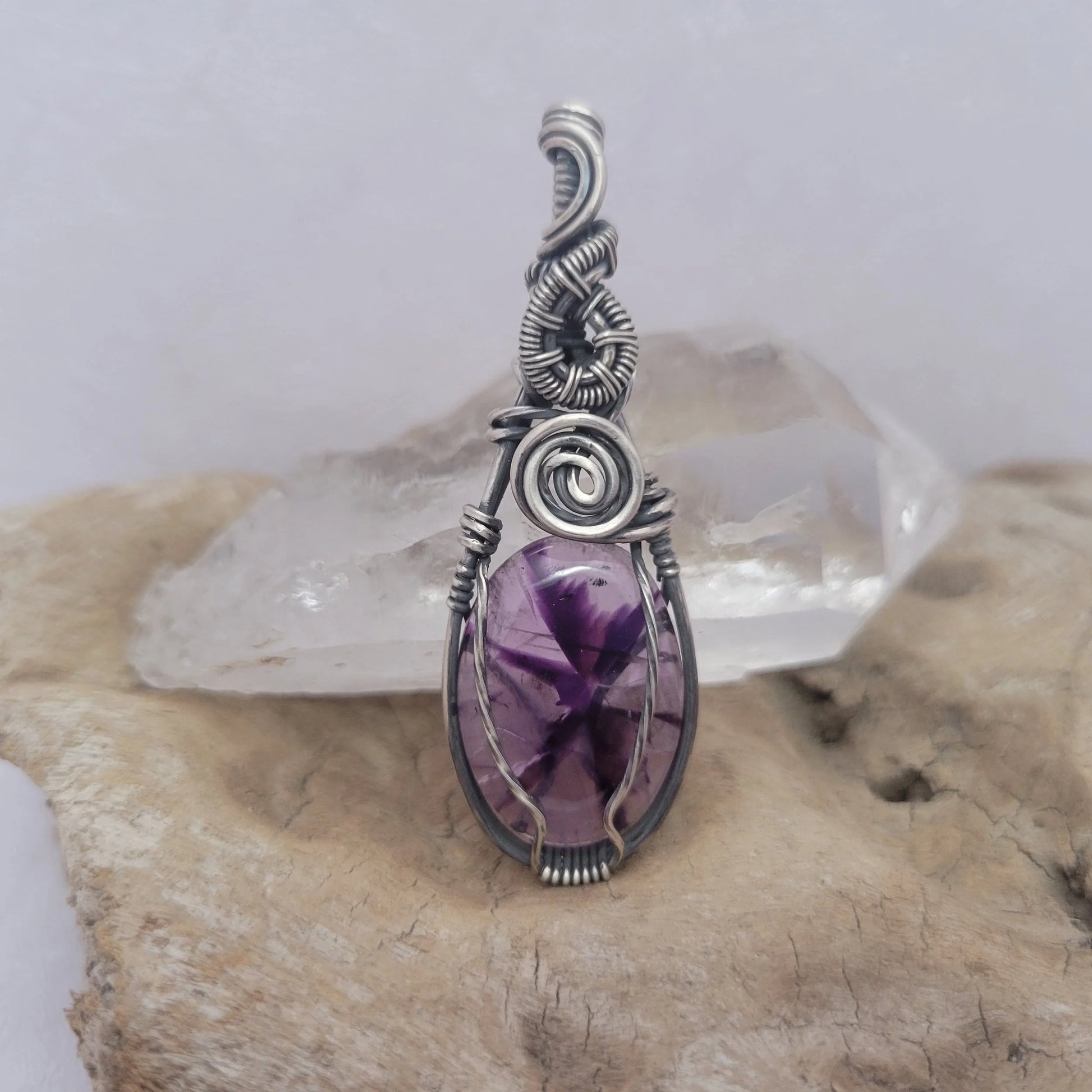 Handcrafted Amethyst Sterling Silver Pendant Necklace — product image 7