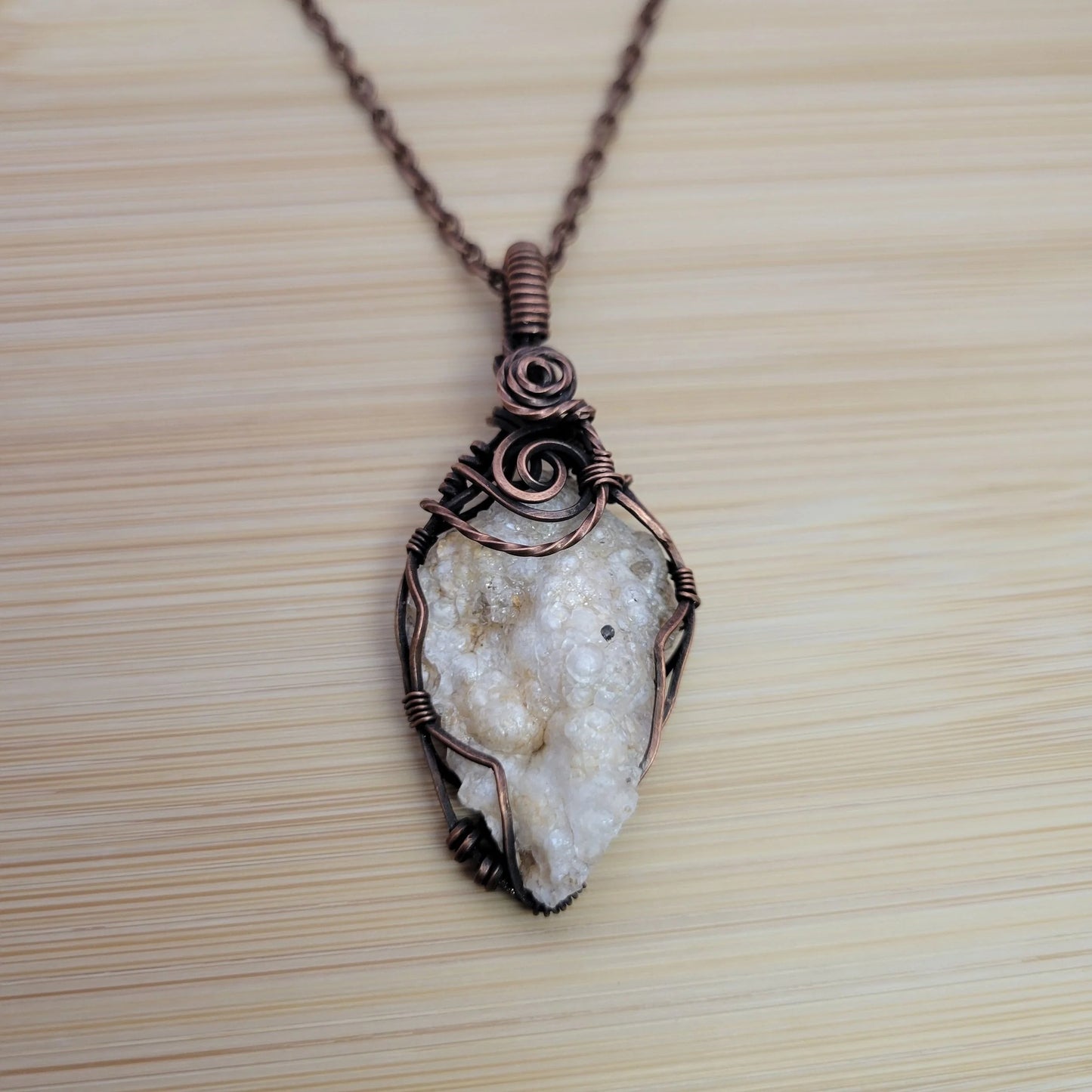 Handcrafted Desert Agate Copper Pendant Necklace — product image 6