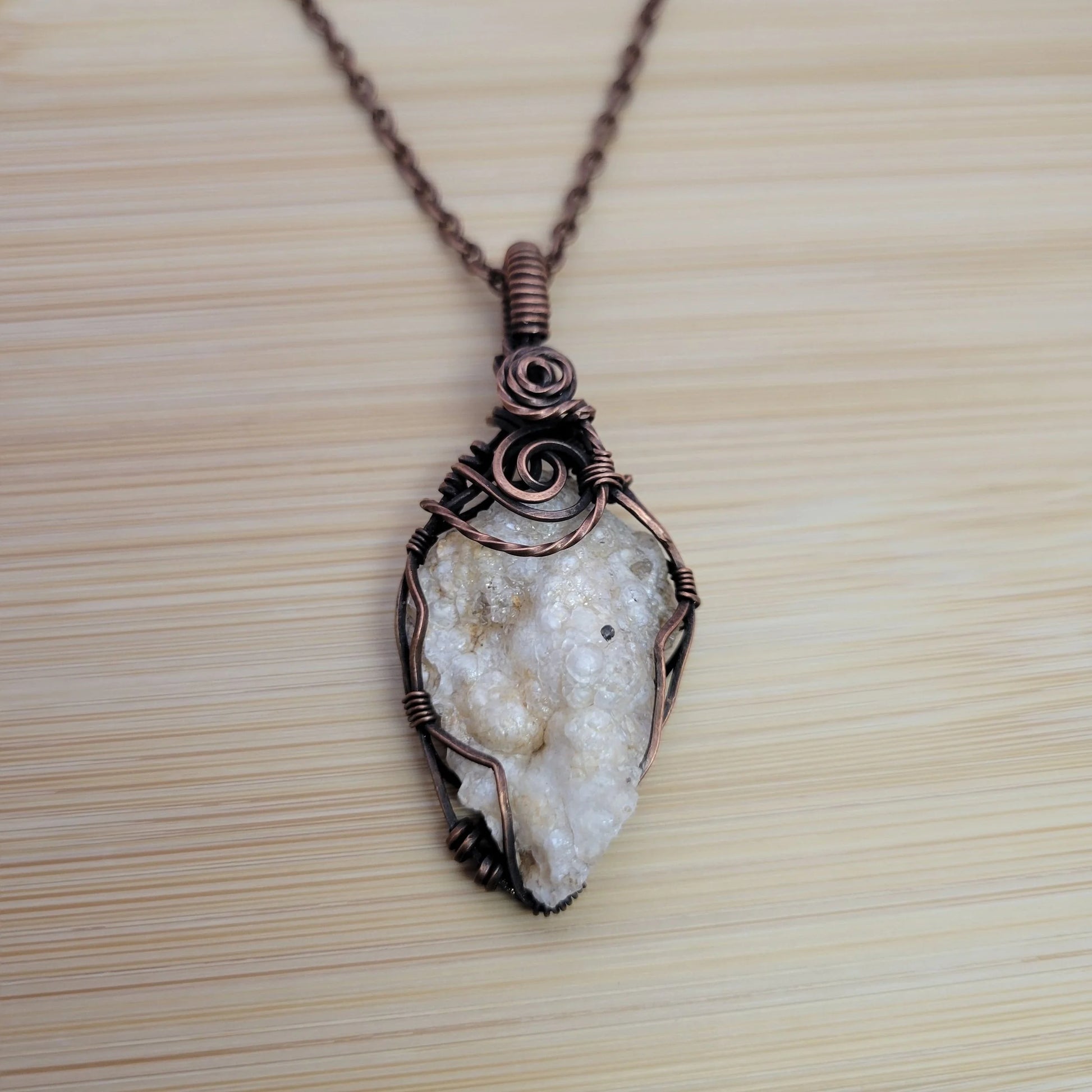 Handcrafted Desert Agate Copper Pendant Necklace — product image 6