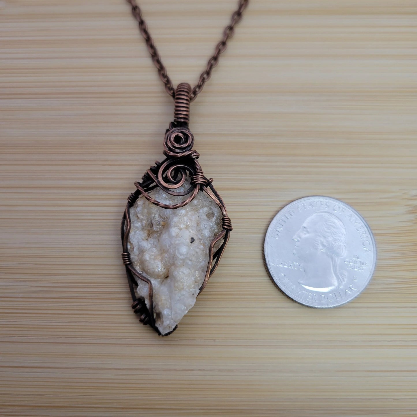 Handcrafted Desert Agate Copper Pendant Necklace — product image 7
