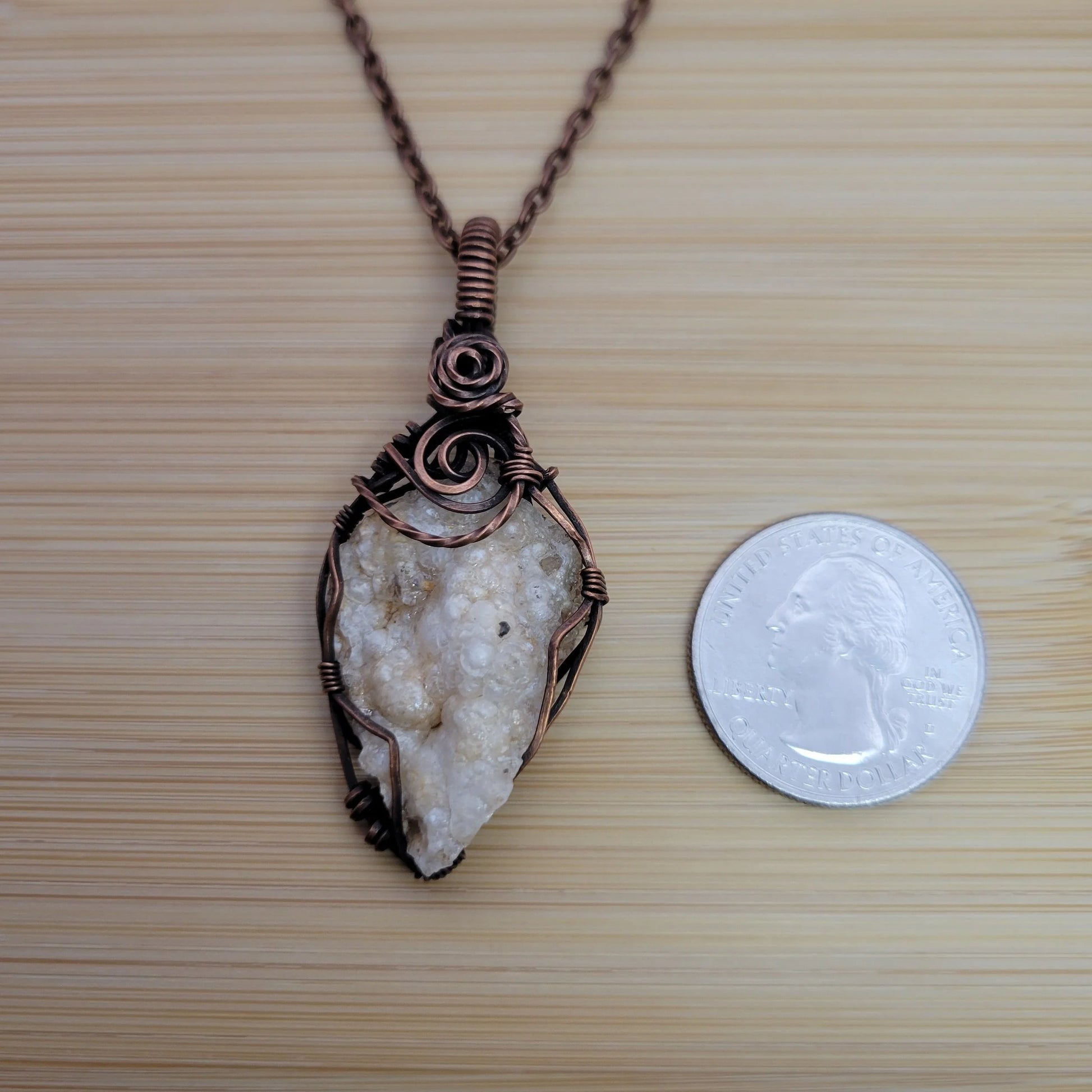 Handcrafted Desert Agate Copper Pendant Necklace — product image 7
